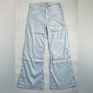 Hudson Gwen Gray Wide Leg Mid Rise Jeans Size 27